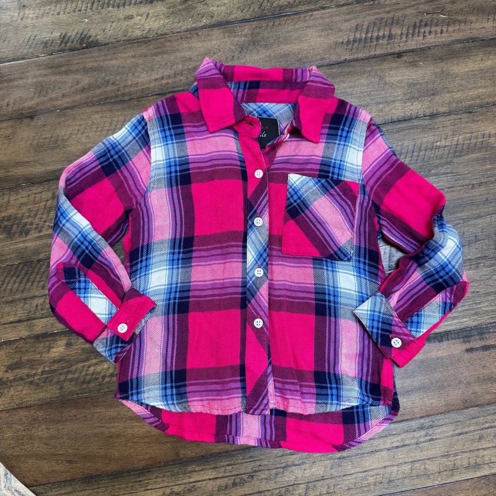 Rails | Toddler 2-3 Navy Berry Plaid Button Down